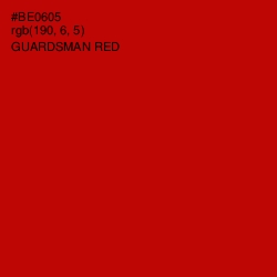 #BE0605 - Guardsman Red Color Image